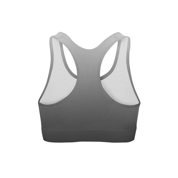 White Black Ombre Sports Bra - Luxy Leggings