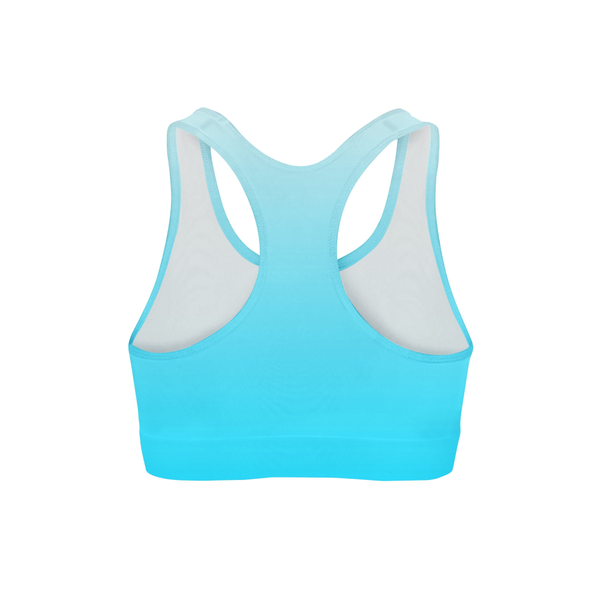 White Blue Ombre Sports Bra - Luxy Leggings