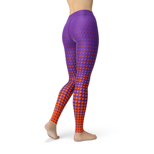 Leslie Orange Dots - Luxy Leggings